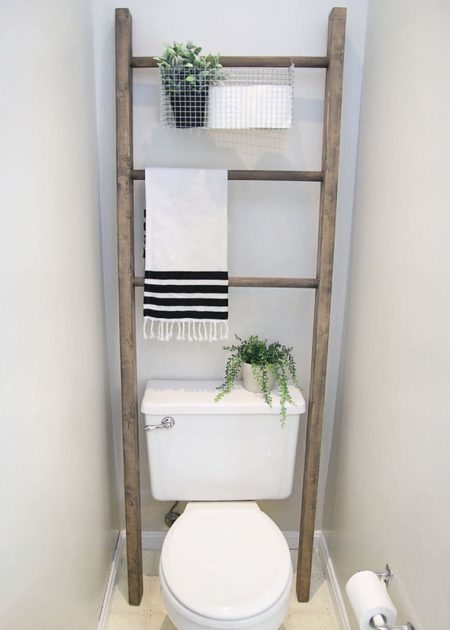Ứng dụng thang treo vào nhà vệ sinh, một ý tưởng không tồi. Ảnh: Erin Cole.