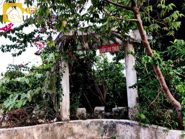 Có 5 cái khung bê – tông trông thô kệch được xây dọc theo bờ ta – luy âm, đối diện gốc đa, như một cách để tạo cảnh quan, nhưng rõ là không liên quan!