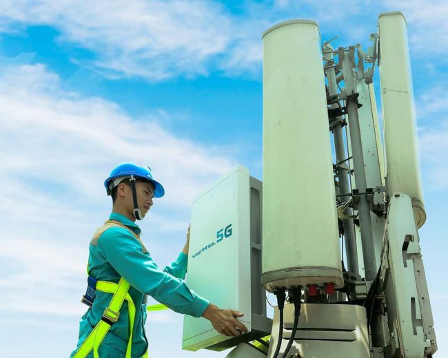 Nhà mạng Viettel đã hoàn thành tích hợp hạ tầng mạng lưới và phát sóng thử nghiệm trạm 5G đầu tiên tại TP.HCM. Ảnh: TL