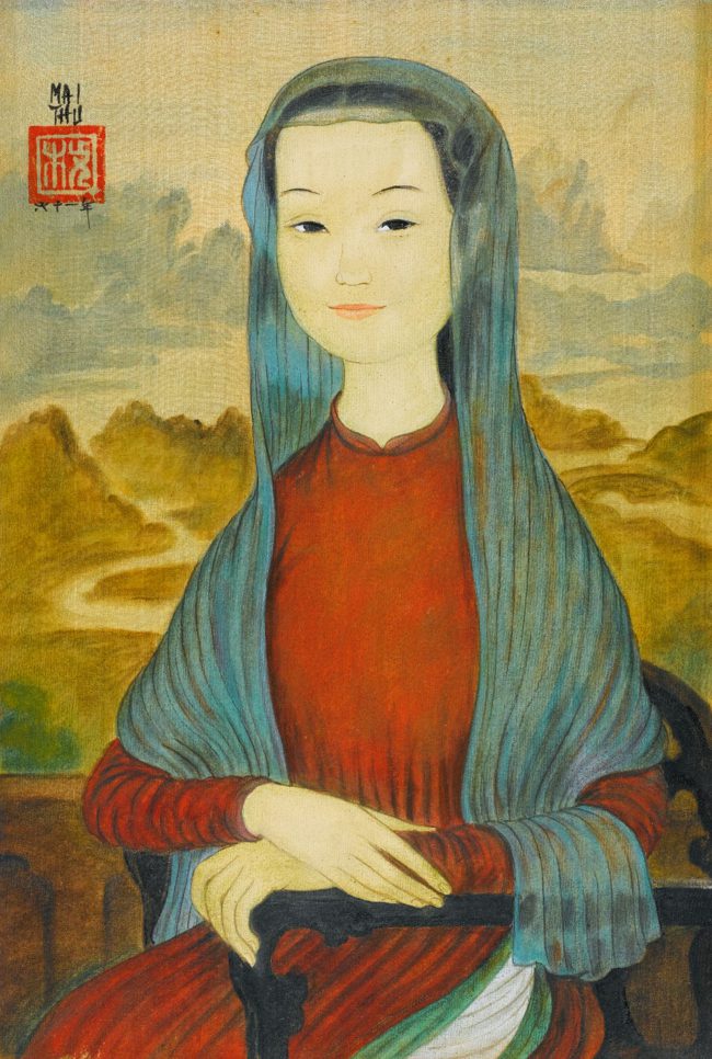 Bức Mona Lisa của Mai Trung Thứ đầy phong vị Việt Nam.