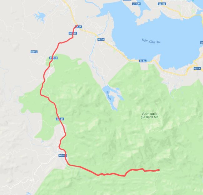 Tuyến cao tốc La Sơn - Túy Loan. Ảnh: Google Maps.