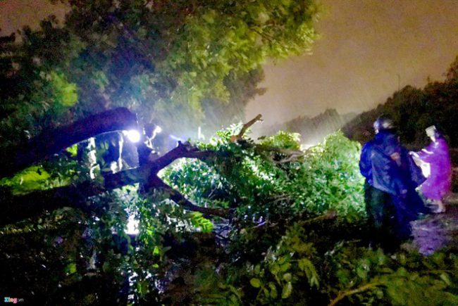 Ảnh hưởng của hoàn lưu bão số 5 gây ra gió giật mạnh, mưa rất lớn cho khu vực Nam Trung Bộ. Ảnh: Minh Hoàng. 