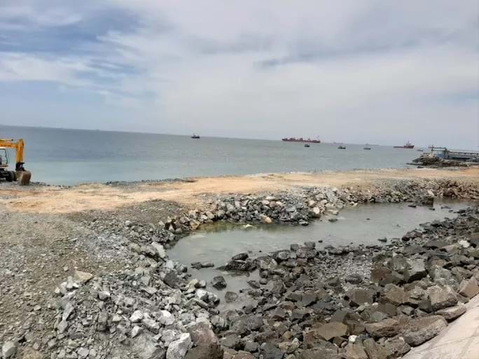 Khu vực lấp biển ngay trung tâm Vũng Tàu.