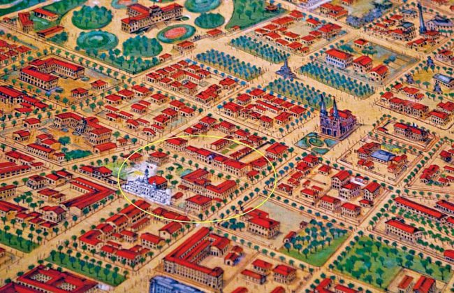 Quy hoạch khu phố hành chính trung tâm Sài Gòn 1900 (giữa Dinh Xã Tây và Dinh Thượng Thơ không có ngăn cách)