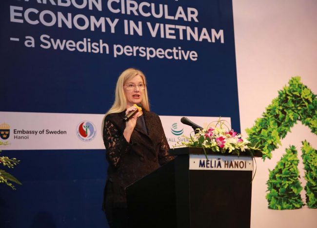 Theo bà Ann Mawe, Thụy Điển đã và đang hướng tới một xã hội không rác thải và sẵn sàng chia sẻ kinh nghiệm với Việt Nam.