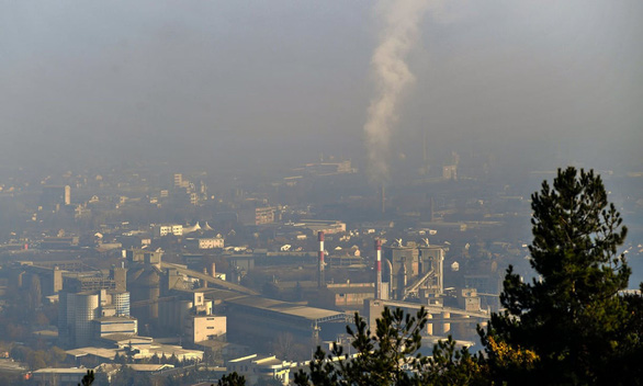 Skopje tại Bắc Macedonia là thành phố ô nhiễm nhất của châu Âu theo đánh giá của WHO - Ảnh: EPA