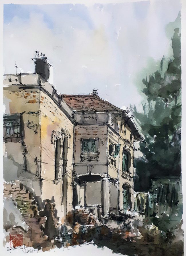 Ký họa của Vương Long