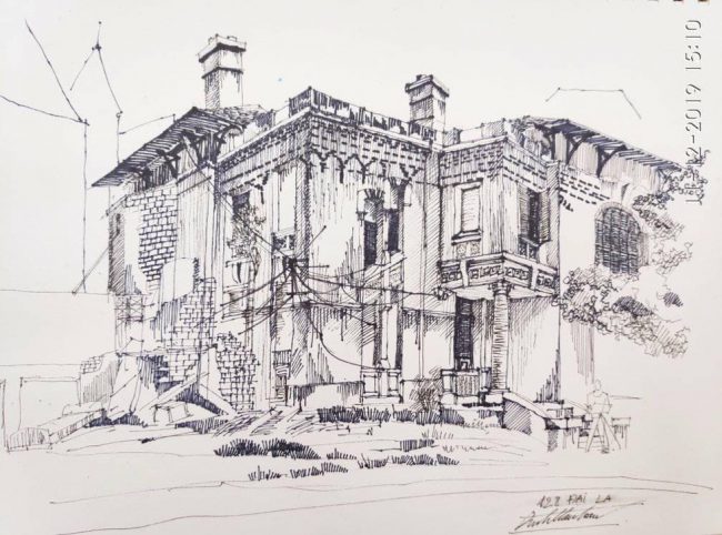 Ký họa của Đinh Văn Toàn