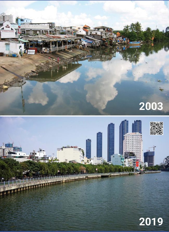 Sự thay đổi của kênh Nhiêu Lộc - Thị Nghè sau khi được chỉnh trang, cải tạo.