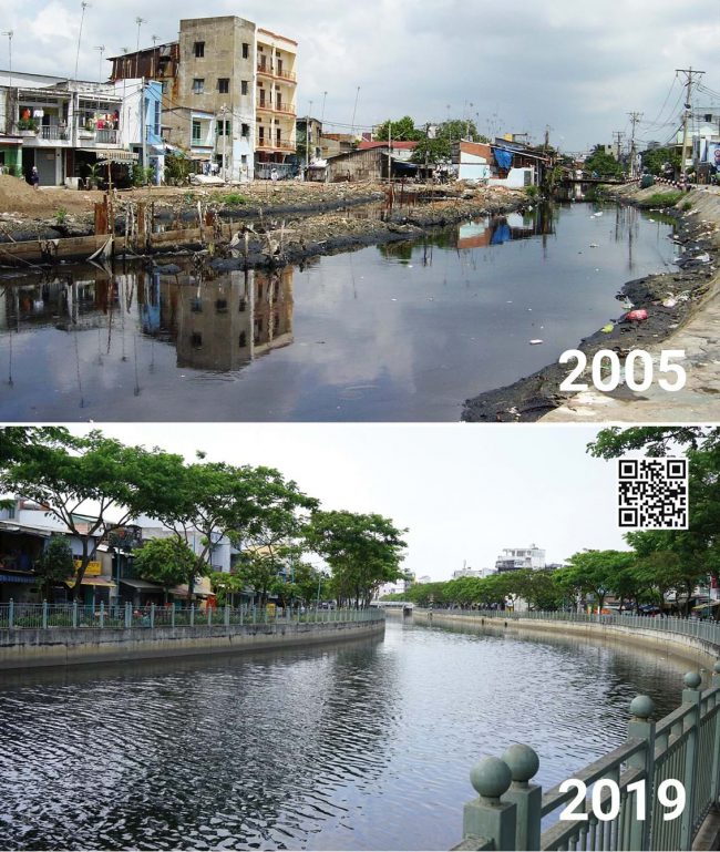 Sự thay đổi của kênh Nhiêu Lộc - Thị Nghè sau khi được chỉnh trang, cải tạo.