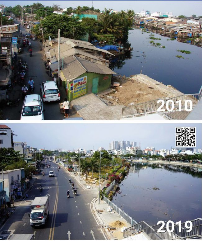 Nhửng góc nhìn khách nhau về sự thay đổi bất ngờ của kênh Tân Hoá - Lò Gốm sau khi được cải tạo, chỉnh trang.