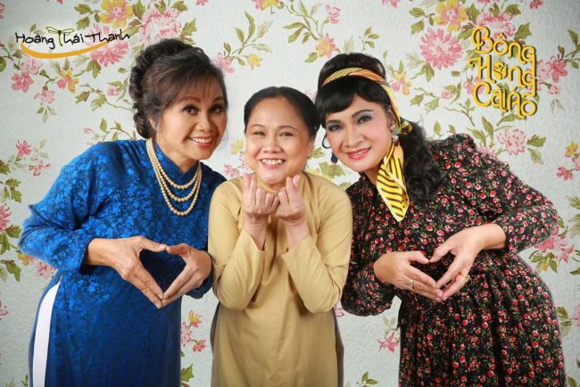 Các nghệ sỹ Xuân Hương, Ái Như và Bích Ngọc trong "Bông hồng cài áo".