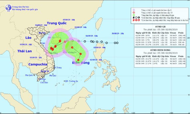 Áp thấp nhiệt đới liên tiếp ở Biển Đông