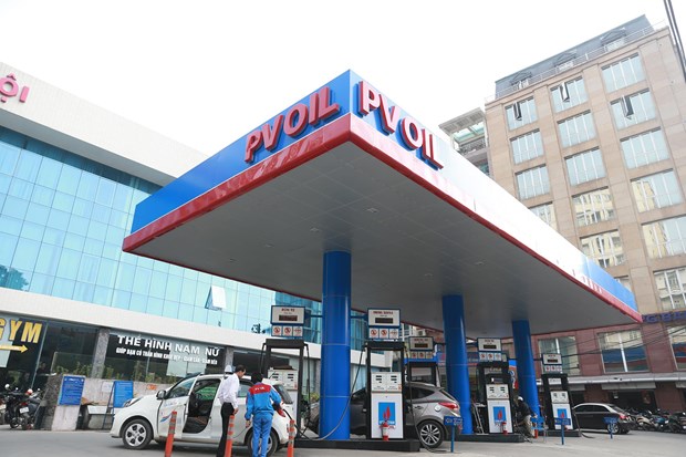 Một trong những điểm bán xăng của PVOil. (Ảnh: PV/Vietnam+)