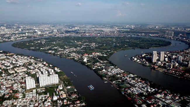 Mạng lưới sông ngòi dày đặc là tài nguyên lớn của TP.HCM Ảnh: Độc Lập