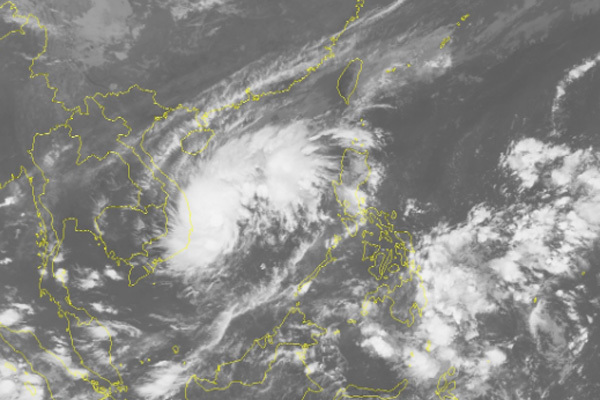 Ảnh mây vệ tinh bão số 5