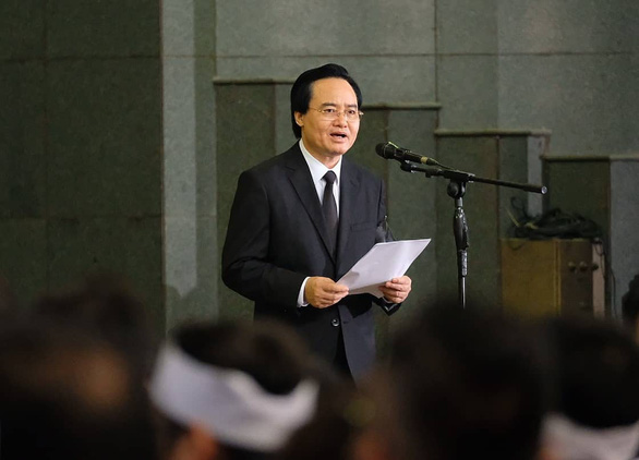 Bộ trưởng Phùng Xuân Nhạ đọc điếu văn, vĩnh biệt cố Thứ trưởng Lê Hải An