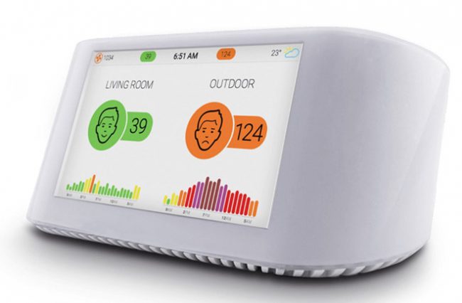 Máy có thể đo chất lượng không khí trong nhà và ngoài trời. Ảnh: IQAir.
