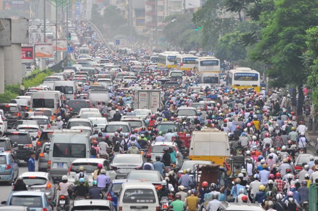 Kẹt xe tại Hà Nội ảnh: Phạm Hùng