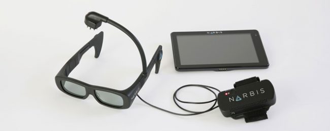 Bộ thiết bị của kính thông minh Narbis Ảnh: Narbis