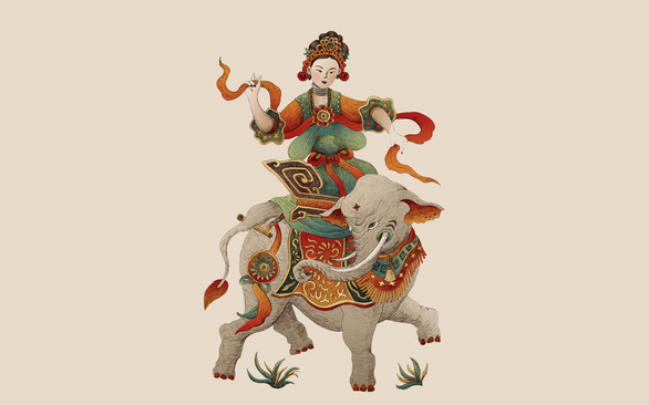 Bà Triệu - tác phẩm trong bộ tranh Vẽ lại tranh dân gian của nghệ sĩ 9X Nguyễn Xuân Lam