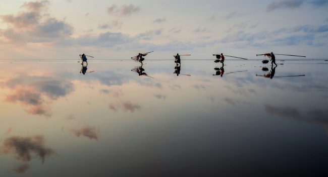 Tác phẩm Buổi sớm trên biển - Hiếu Minh Vũ (Đồng Tháp)