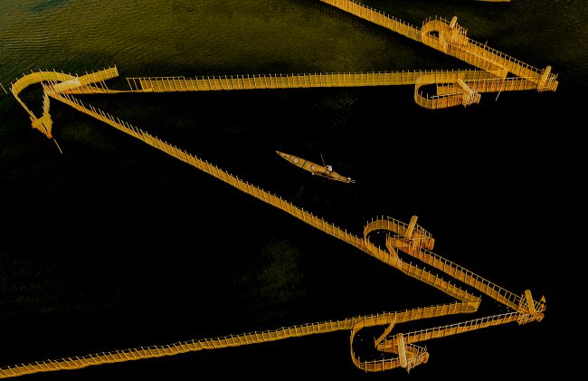 Tác phẩm Đường nét Tam Giang - Lê Quý Trọng (Huế)