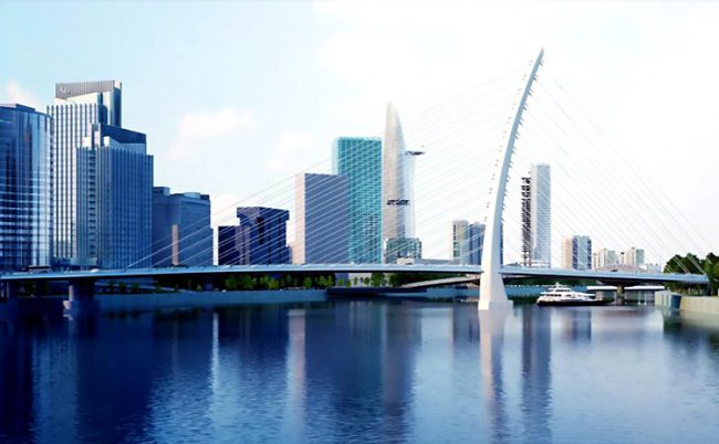 Phối cảnh cầu Thủ Thiêm 2. Ảnh: Sở Giao thông Vận tải TP HCM.